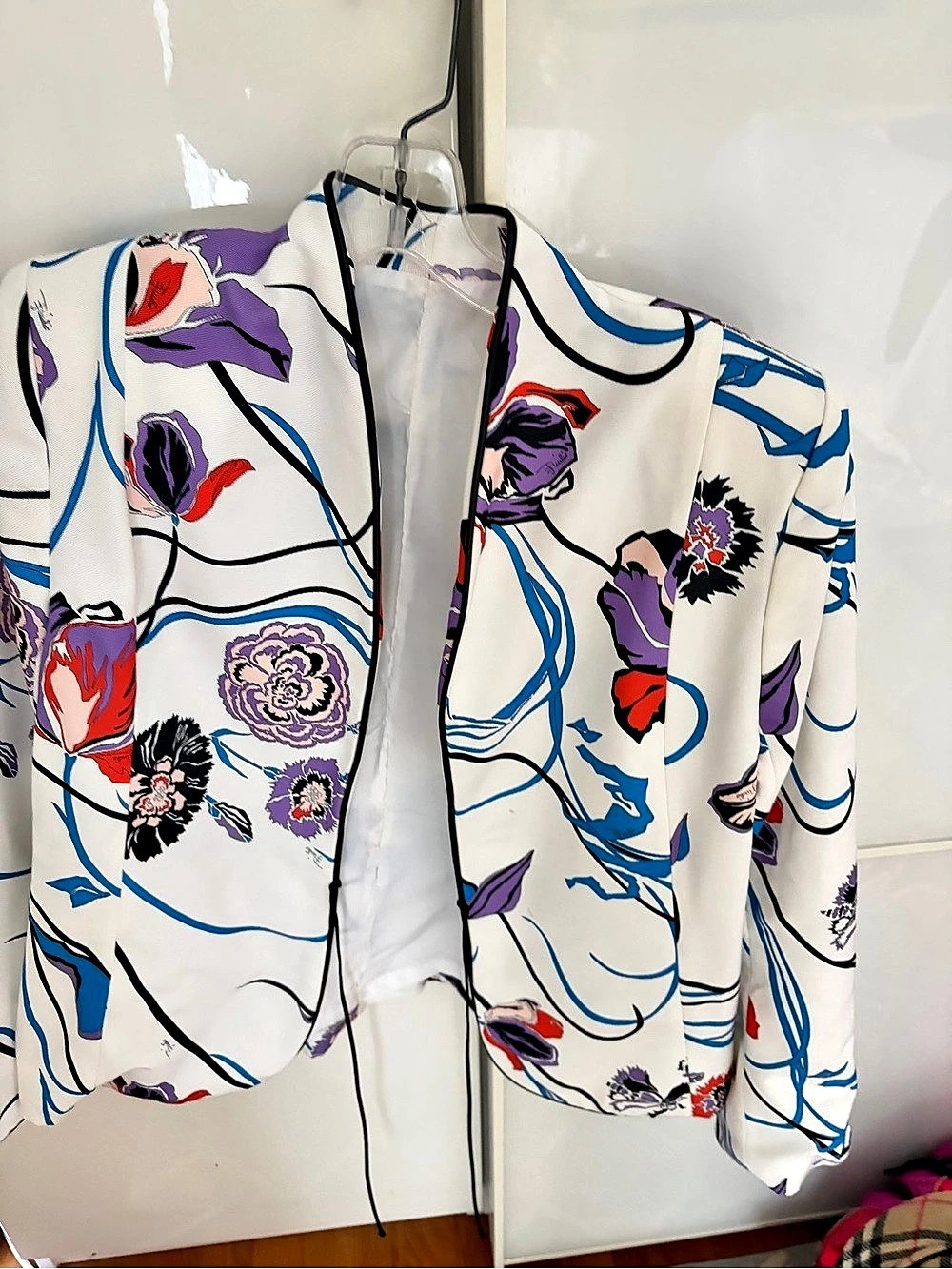 Emilio Pucci Floral Blazer in White & Purple